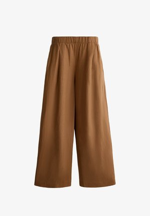 OYSHO, WIDE-LEG TROUSERS - Nadrágok - light brown