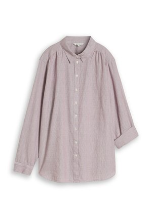 TOM TAILOR, BLOUSE WITH DOBBY FABRIC - Camicia - preppy plum dobby