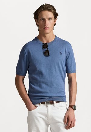 CREWNECK SHORT-SLEEVE  - T-shirt - bas - capri blue