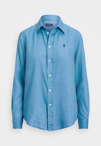 CLASSIC FIT LINEN SHIRT - Bluza z gumbi - riviera blue