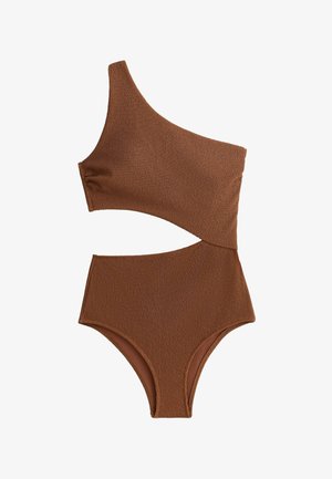OYSHO, CRINKLE ASYMMETRIC TRIKINI - Maillot de bain - light brown