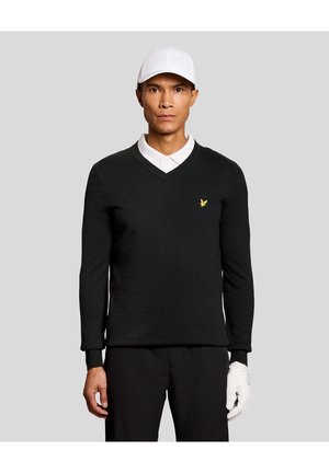 MID GOLF V NECK - Pullover - z jet black