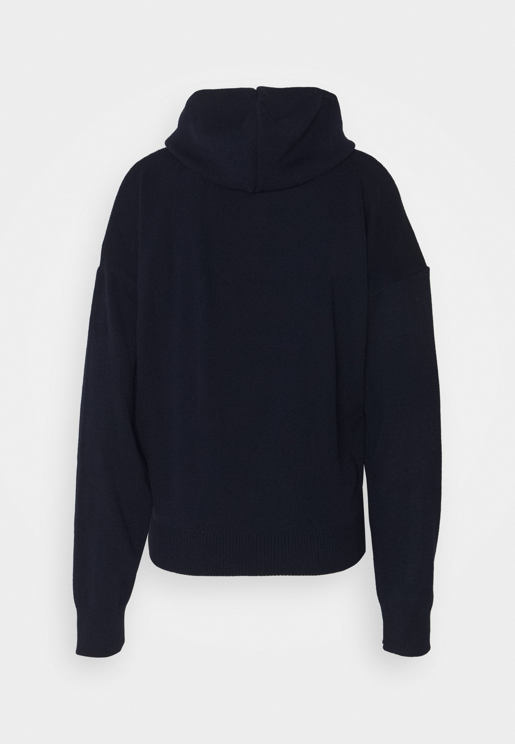 black hooded jumper