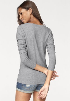 LASCANA, LANGARM 2PACK - Langarmshirt - grau-meliert+schwarz