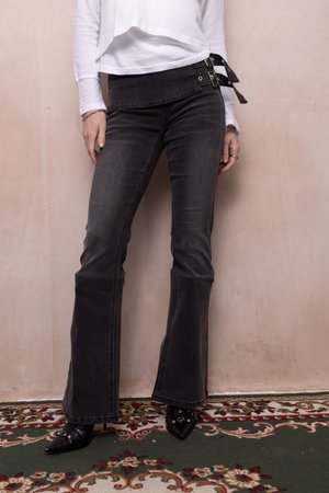 MOSS - Flared jeans - charcoal