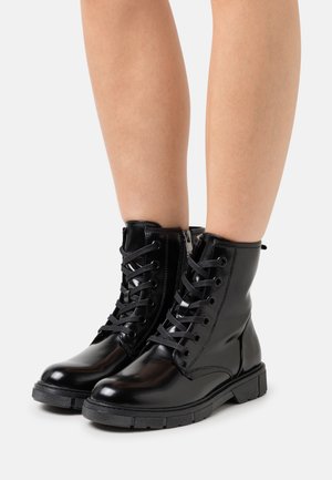 Marco Tozzi Lace-up ankle boots - black brush