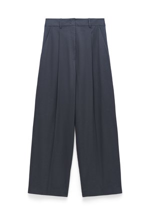 STRAIGHT PLEATED - Pantalon classique - dark grey