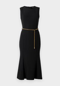 LIA CREW NECK FLARE DRESS - Kasdienė suknelė - jet black