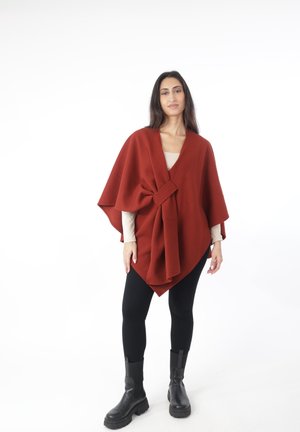 BOLERO - Poncho - weinrot