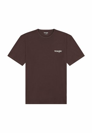 Wrangler VINTAGE TEE - Printtipaita - mahogany