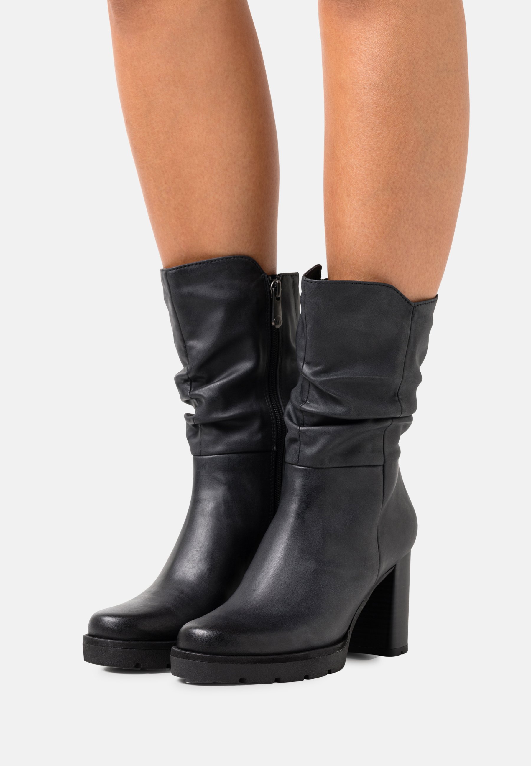 Marco Tozzi Plateaulaarzen - black antic/Zwart - Zalando.nl