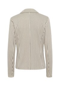 Cream ANETT - Blejzer - acient scroll black pinstrip