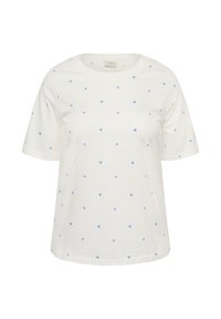 KCCORDELY - T-shirt imprimé - chalk w blue hearts