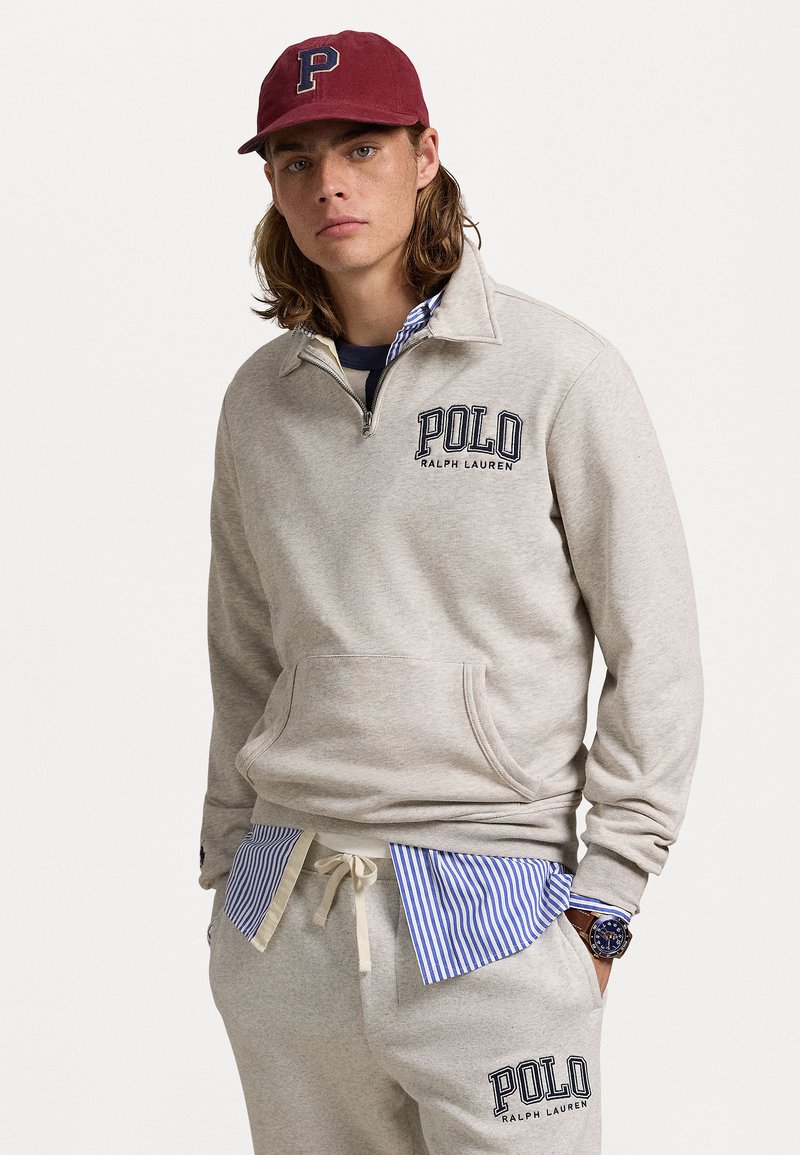 Polo Ralph Lauren LOGO FLEECE QUARTER-ZIP SWEATSHIRT - Ikdienas džemperis - light sport heather