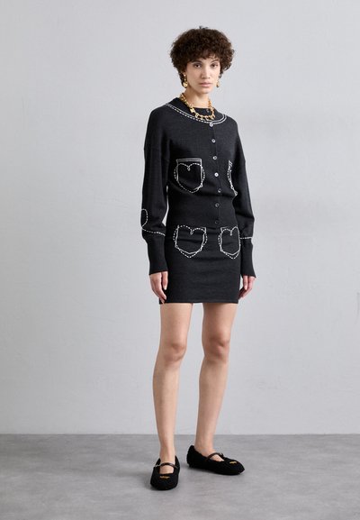 MOSCHINO Balerinke s trakom oko gležnja - nero