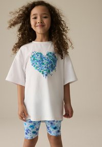 Next SET - Shorts - purple aqua sequin heart