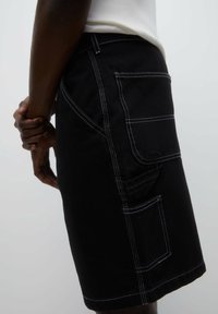 PULL&BEAR Shorts vaqueros - black