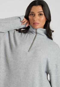 Loungeable SOFT 1/4 ZIP TOP AND WIDE LEG SET - Pigiama - silver
