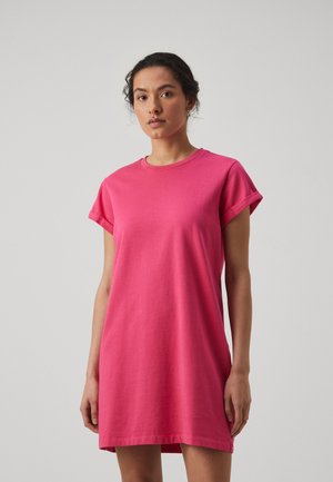 ANNA MINI DRESS - Rochie din jerseu - neon pink