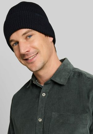 TOM TAILOR, TOM TAILOR ACCESSOIRE BEANIE MÜTZE MIT LOGO-LABEL - Beanie - sky captain blue