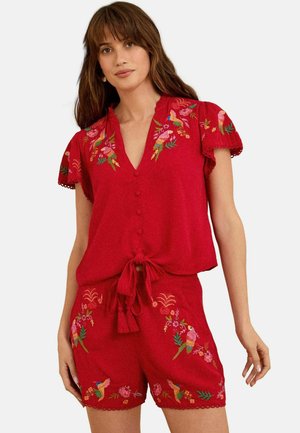 REGULAR FIT - EMBROIDERED TROPICAL   - Uimashortsit - red parrot