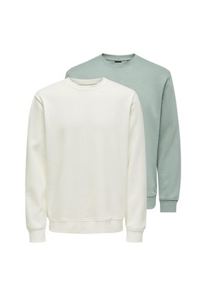 2 PACK - Felpa - creme/grün