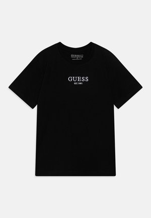 Guess, JUNIOR UNISEX - T-shirt print - jet black a996