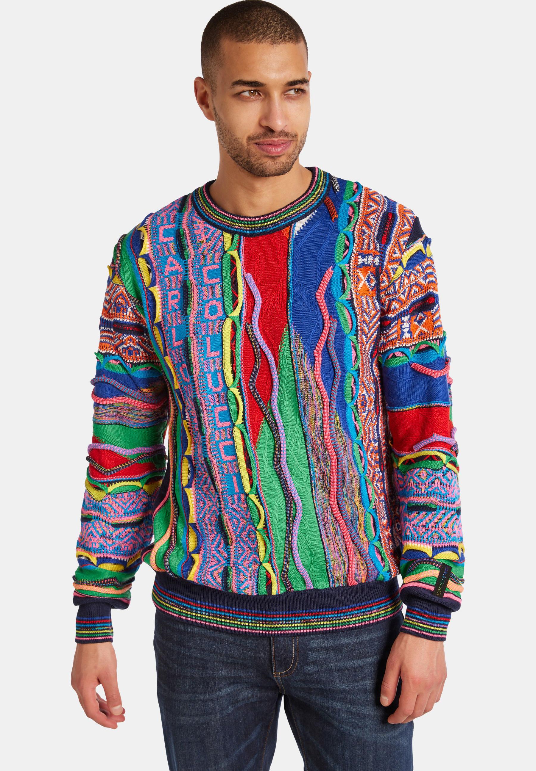 Carlo Colucci PLUS PULLOVER - Trui - multi colorured/donkerblauw - Zalando .nl
