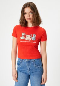 Koton CAT - Camiseta estampada - red