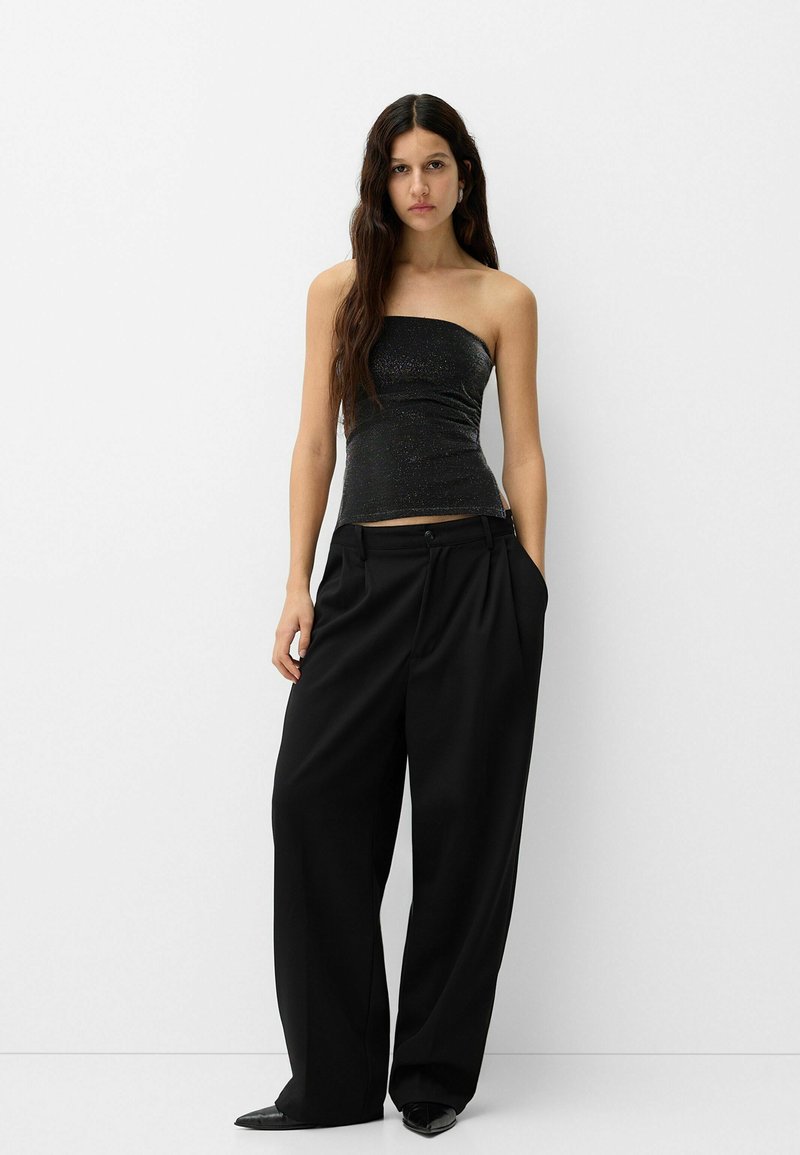 Bershka Top zwart Bershka Top zwart
