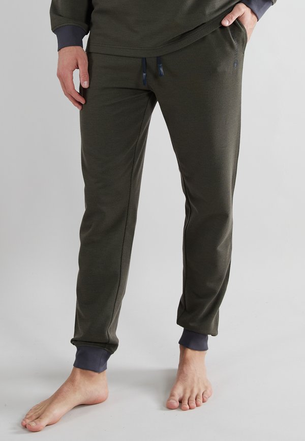 Nachtwäsche Hose - grün dunkel multicolor