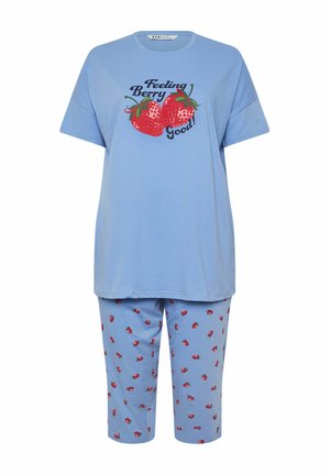 Yours Clothing, WOMEN'S PYJAMAS SET - Nachtwäsche Set - blue