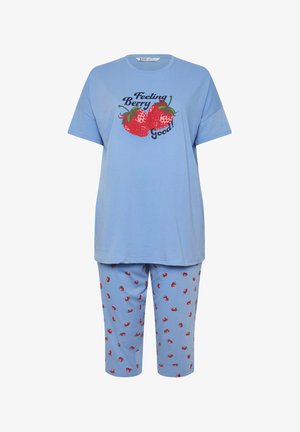Yours Clothing, WOMEN'S PYJAMAS SET - Nachtwäsche Set - blue