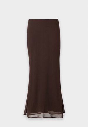 VILA, VIFALIA ANKLE SKIRT - sukňa v tvare A - coffee bean
