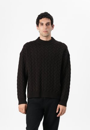 TOPANGA CABLE KNIT - Strikkegenser - dark brown