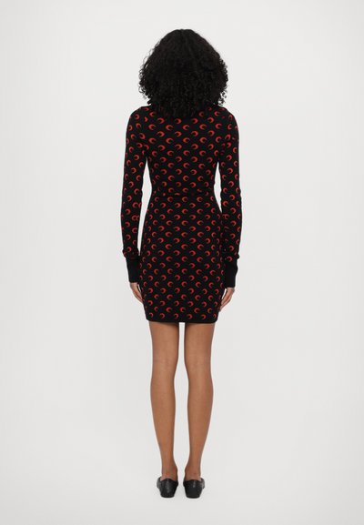 MARINE SERRE MOON MINI DRESS - Vestido de punto - black