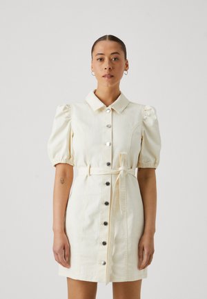 ONLVIBBE BELT DRESS  - Denimkjoler - ecru