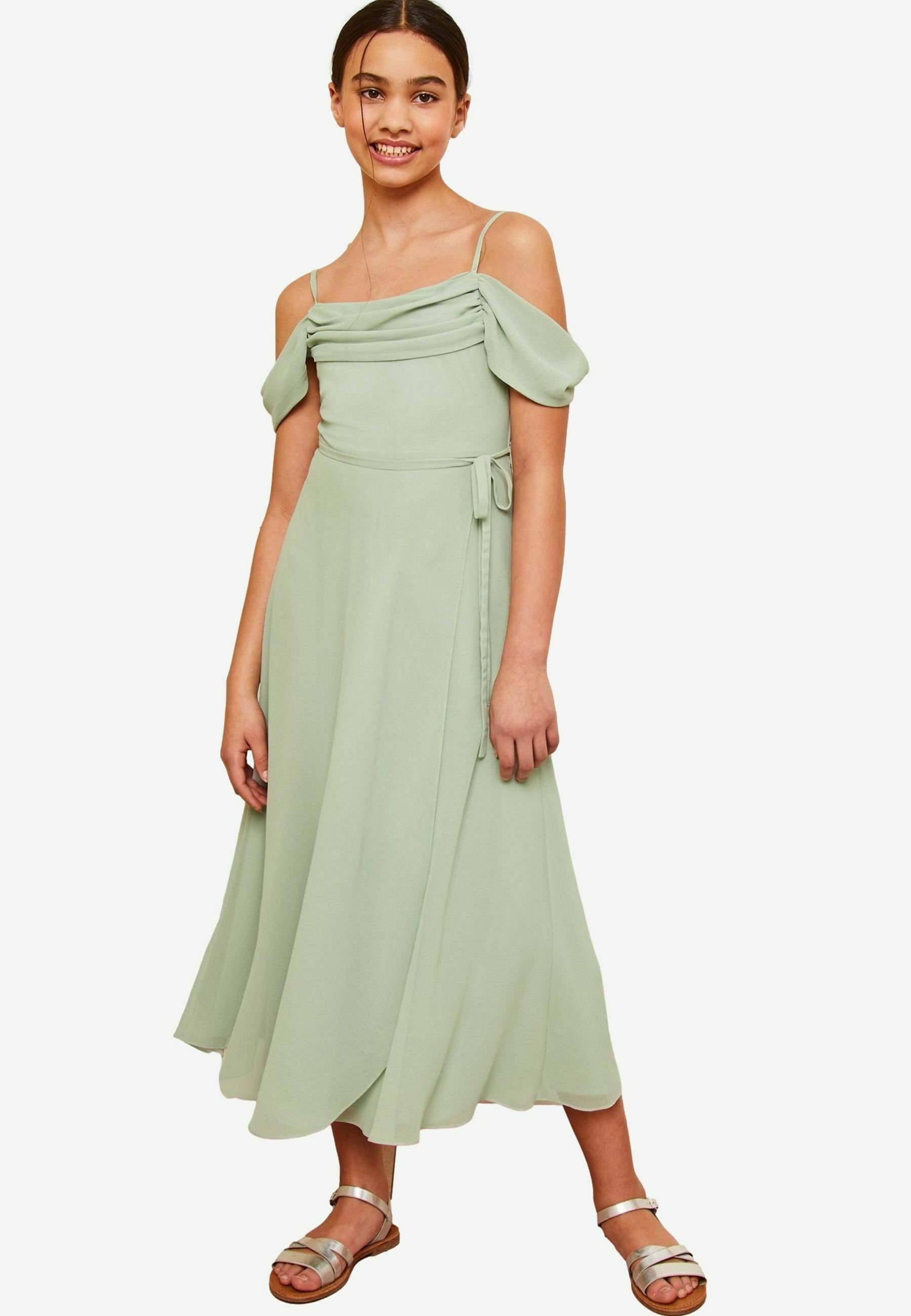 chinese dress ladies Cold Shoulder Maxi Dress with Sleeves – shopaleena main image 0