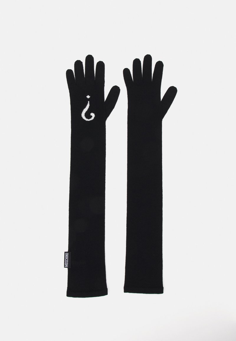 MOSCHINO LONG GLOVES - Luvas - black