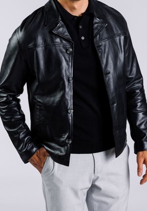 Lederjacke - black
