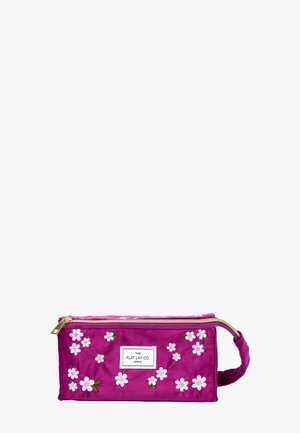 MARSHMALLOW FLAT LAY MAKEUP BOX BAG - Wash bag - plum daisy