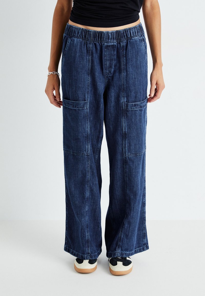 GAP UTILITY EASY MALA - Wide leg - dark indigo