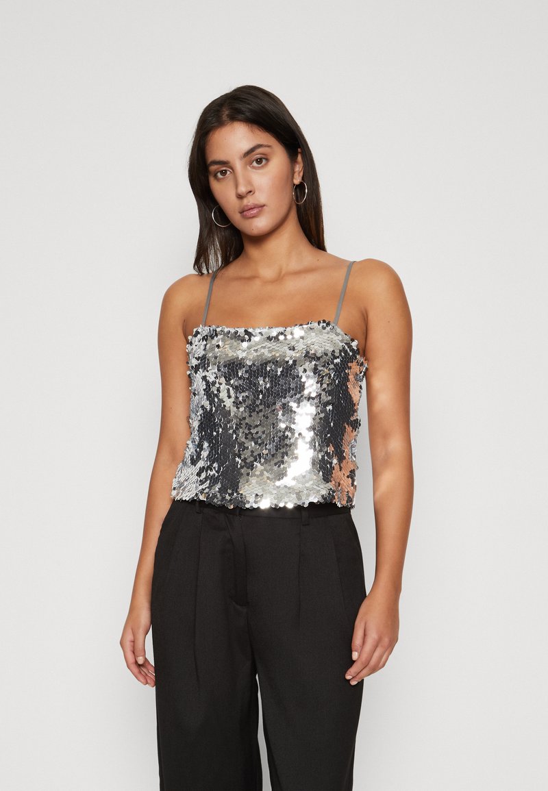 JJXX JXAVA CROP - Top - silver/silberfarben - Zalando.ch