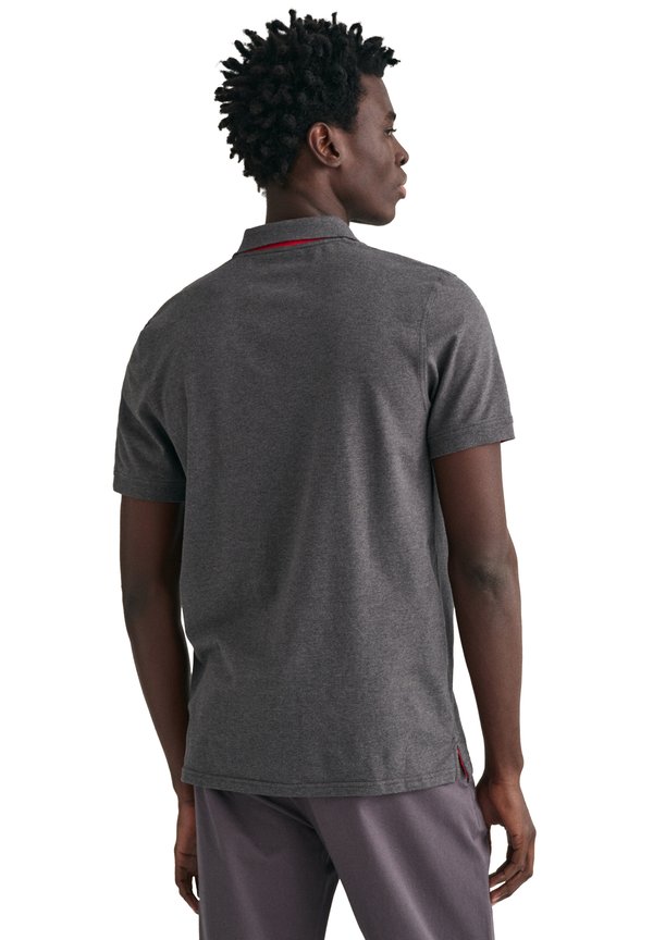 REG CONTRAST - Polo shirt - antracit melange2