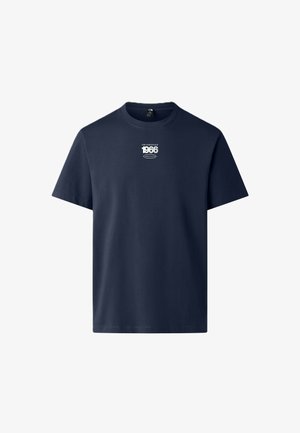 The North Face, U TRACK RELAXED SS TEE. UNISEX - Printtipaita - summit navy/tnf white