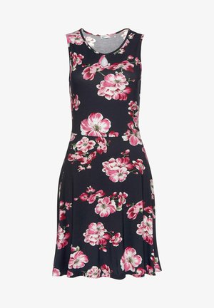 Beach Time Freizeitkleid - marine bedruckt