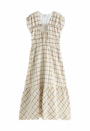 Next Denné šaty - cream and black check