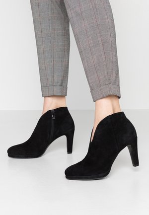 Højhælede støvletter - black