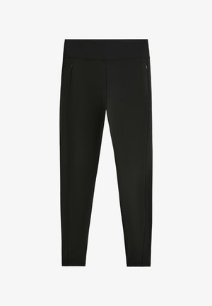OYSHO, ANKLE-LENGTH HIGH RISE WARM LEGGINGS WITH ZIPS 70CM - Leggings - black