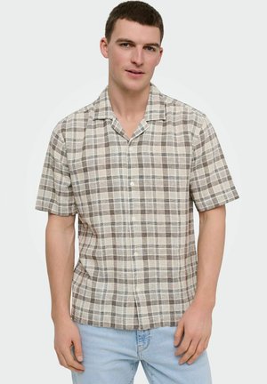 Only & Sons HAWAII-HEMD ONSCAIDEN LEINEN HAWAII-HEMD - Košeľa - coffee bean
